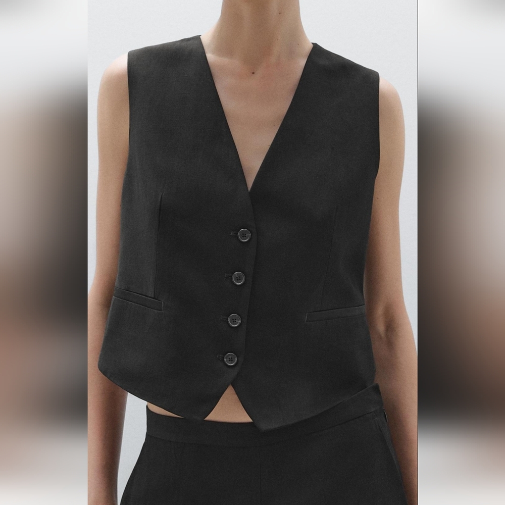 Massimo Dutti Elegant  Women's Vest dark gray size L used great condition